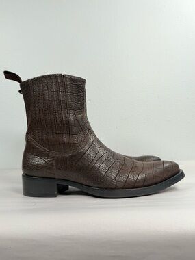Buttero Santomato Men’s Exotic Chelsea Boots Size 9 (42 ArtEffects Made In Italy